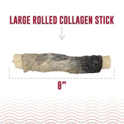 Icelandic+ Rolled Beef Collagen Sticks with Cod Skin 8"