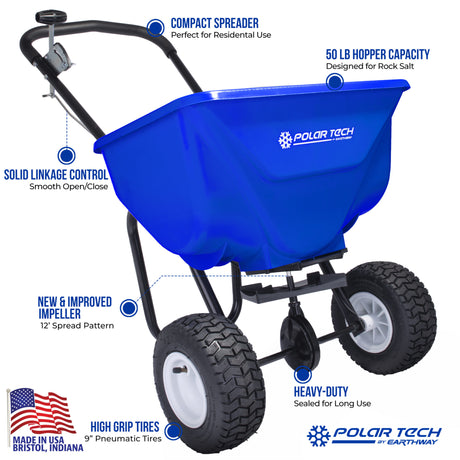 Earthway 2030 65 Pound Ice Melt Broadcast Spreader