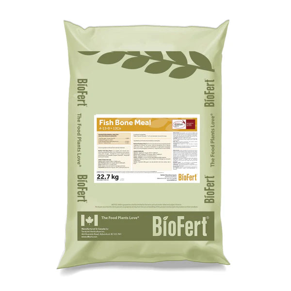 BioFert Fish Bone Meal Certified Organic Fertilizer 4-13-0 — 50lb