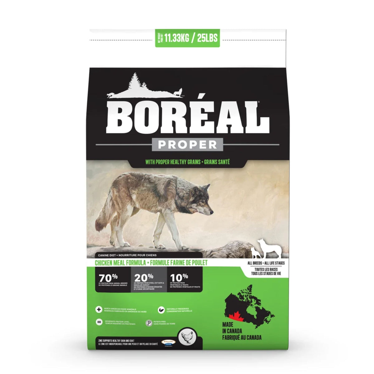 Boreal Pet Foods Proper All Breed Chicken Meal Dry Dog Food | 11.33kg