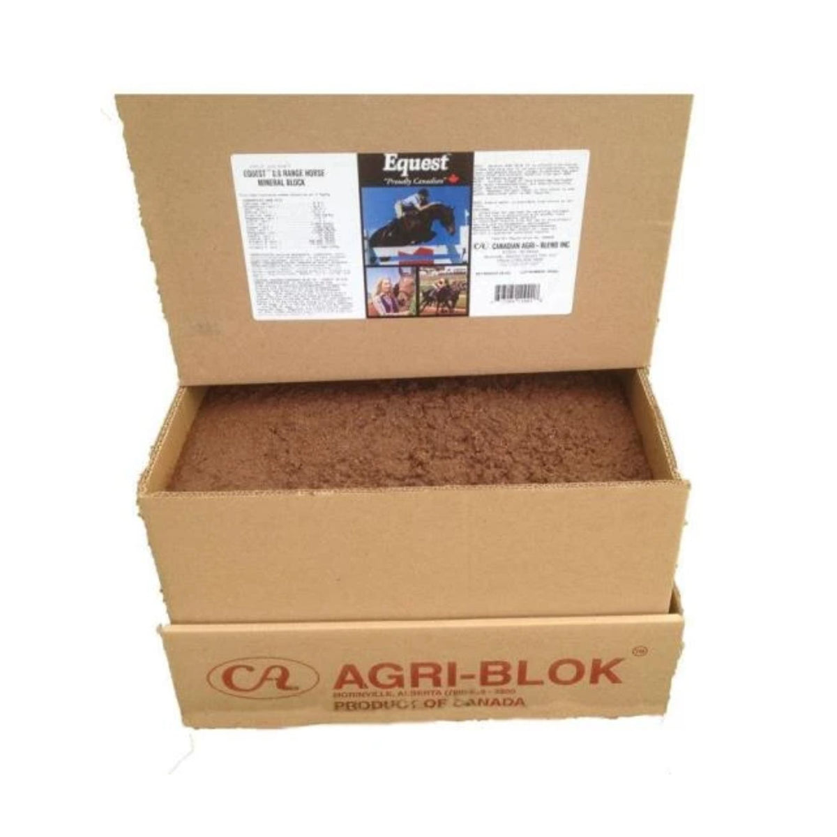 Canadian Agri-Blend Equest Agri-Blok 8:8 Horse Salt Mineral Block | 25kg