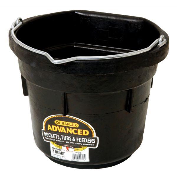 Little Giant Dura Flex 8 Quart Flat Back Rubber Bucket