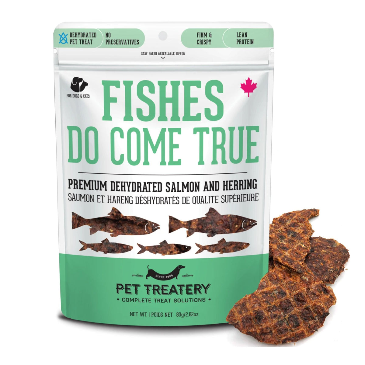 Granville Island Fishes Do Come True Salmon & Herring Treats for Dogs & Cats | 80g
