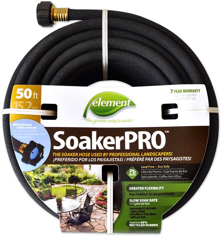 Soaker Hose | 3/8 x 50' | Rubber Construction | Swan Element Pro