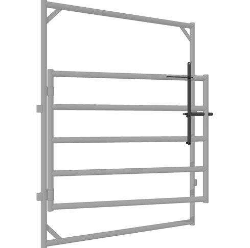 2W Lemsco Medium Duty High Pole Gate W/Horseback Latch