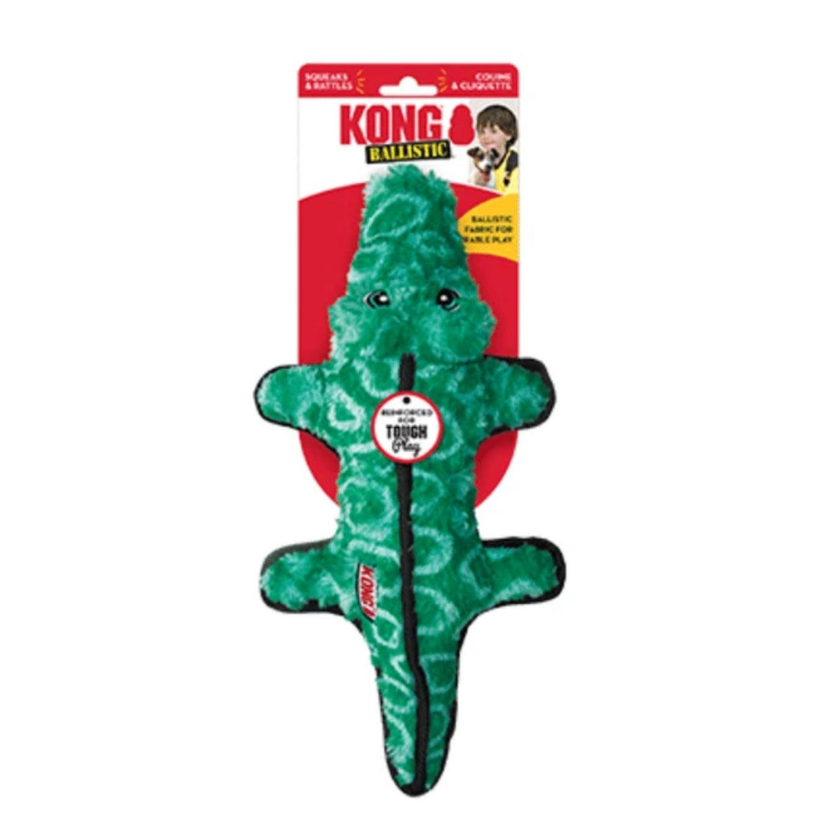 KONG Ballistic Alligator Dog Toy | Medium/Large