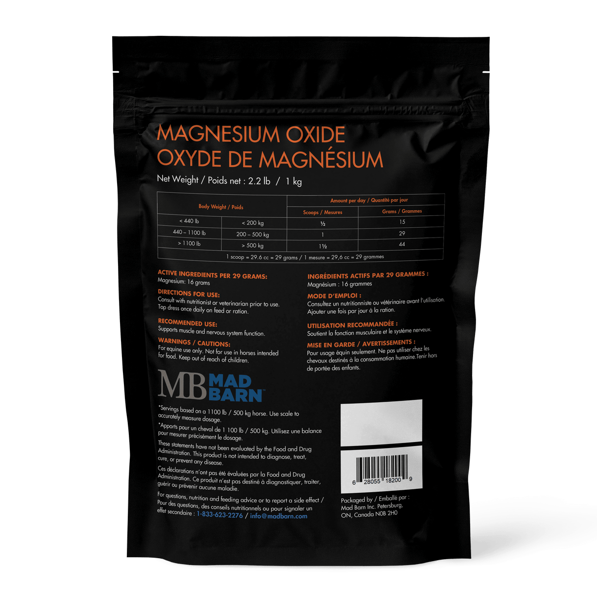 Mad Barn Magnesium Oxide 56% Fp - 1kg