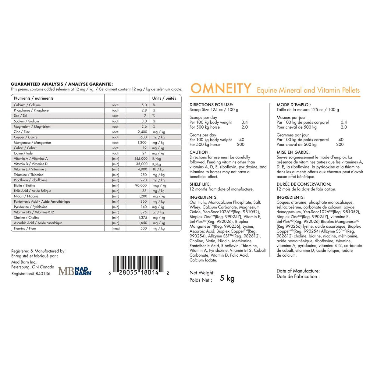 Mad Barn Omneity Pellets – Purity Feed