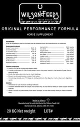 Wilson's Original Performance Formula | Soy-Free Horse Feed | 20 kg