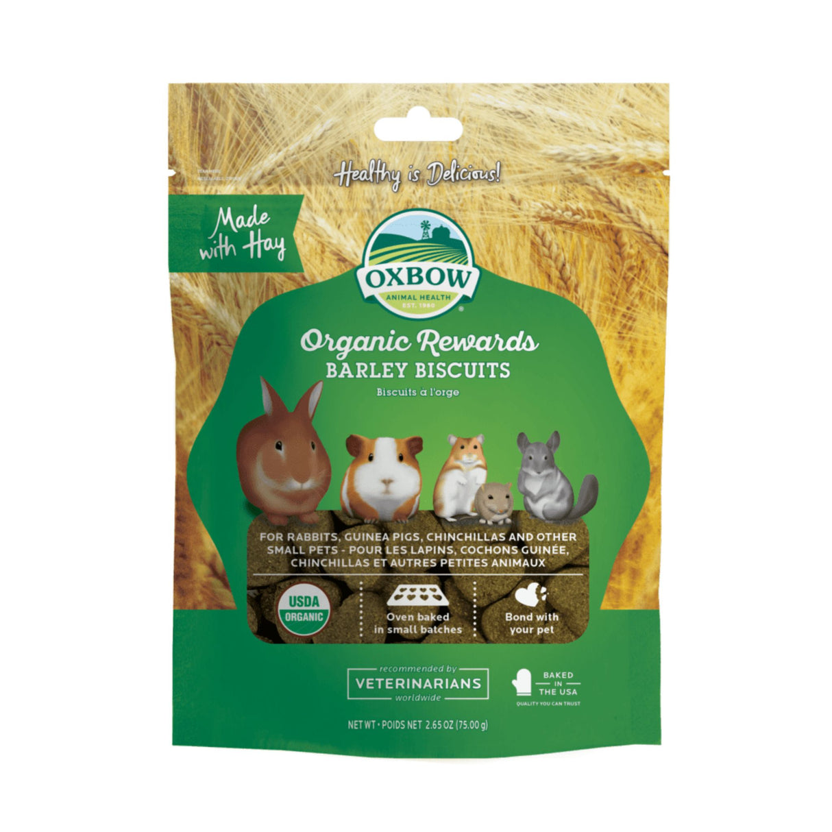 Oxbow Organic Rewards Barley Biscuits | 2.65oz