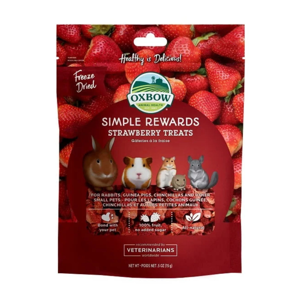 Oxbow Simple Rewards Freeze-Dried Strawberry Treats | 0.5oz