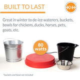 Poultry Waterer | Heated Water Base | Plastic | 80 Watts | K & H 2062