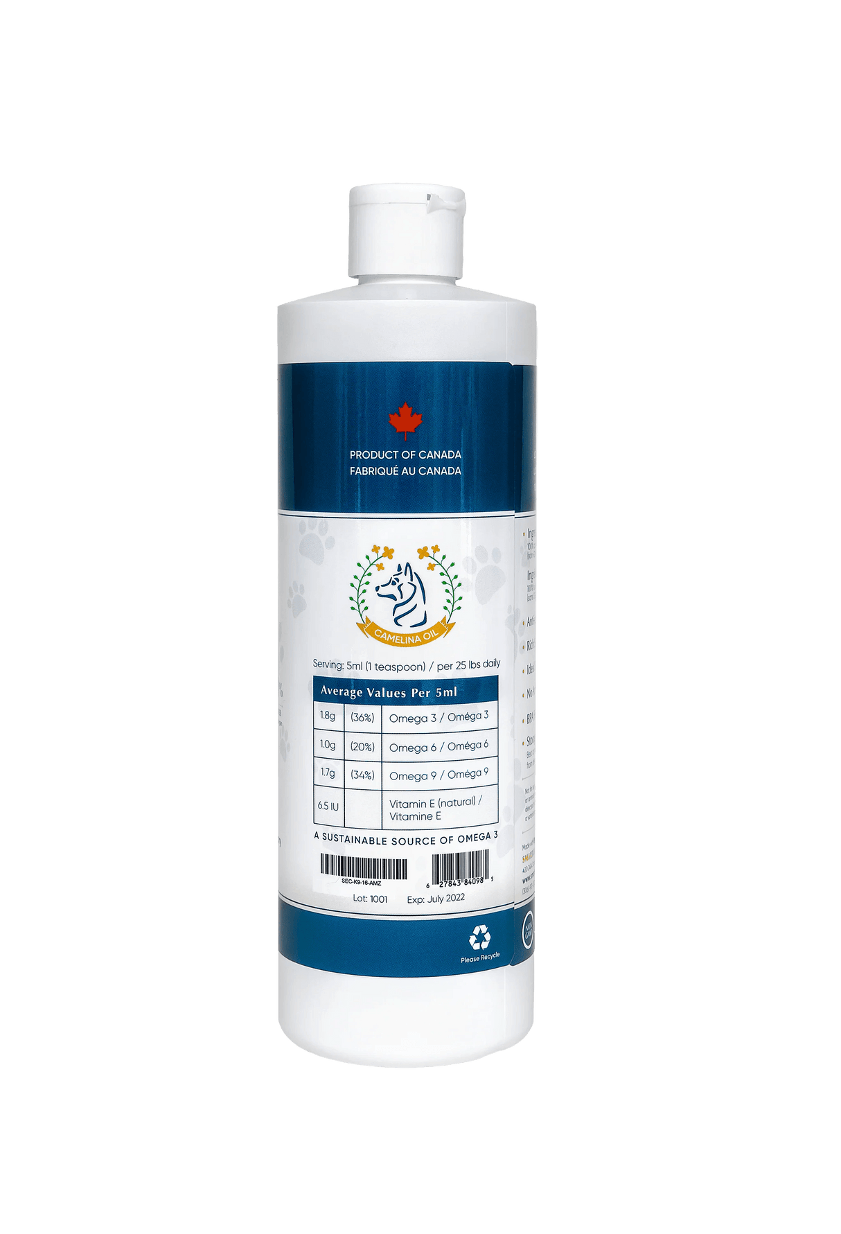 Smart Earth Camelina Oil for Dogs and Cats - 16 oz.