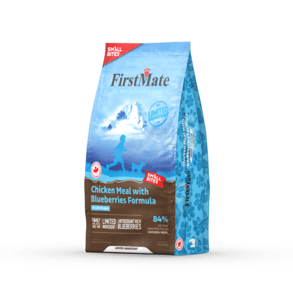 First Mate Limited Ingredient Chicken Meal with Blueberries Sm Bites 14.5lbs