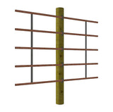 2W Continuous Fence Panel 20' x 4' | Light Duty 5 Rail | Livestock & Property Fencing | Canadian Made