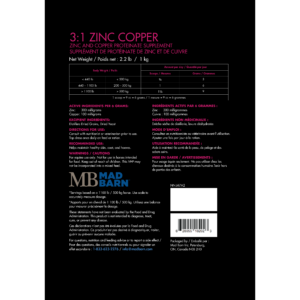 MAD BARN Organic Zinc Copper 3:1  1 kg