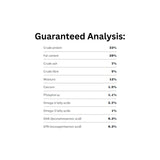 Guaranteed analysis label of Acana Puppy Small Breed Chicken Dry Dog Food
