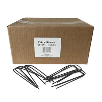 American Netting Steel Landscape Fabric Staples 6" – Box of 100 (FS061)