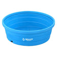 Front view of Behlen Country round stock tank with durable poly construction on a white background