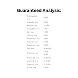 Guaranteed Analysis of Boreal Chicken & Turkey Cat Food 369g