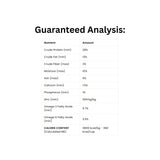 Guaranteed analysis of Boreal Functional LID Herring Dog Food nutritional values