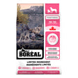A front view of Boreal Functional Limited Ingredient Pork Dog Food on a white background