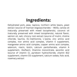 List of ingredients of Boreal Functional Limited Ingredient Pork Dog Food