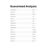 Guaranteed analysis of Boreal grain free chicken cobb and liver cat food