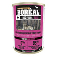 A front view of Boreal Grain Free Cobb Chicken & Turkey Dog Food on a white background