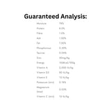 Guaranteed analysis of Boreal Grain-Free Heritage Turkey & Trout Cat Food