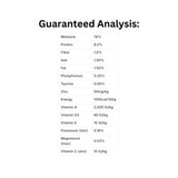 Guaranteed Analysis chart of Boreal Pork and Trout Cat Food