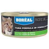 Front view of Boreal Red Tuna in Gravy Cat Food on a white background