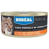Front view of Boreal cat food on a white background