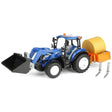 A close-up view of Bruder New Holland Powerstar Farm Toy on a white background