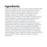 A detailed list of ingredients in Canadian Naturals Pork and Brown Rice Recipe Dog Food