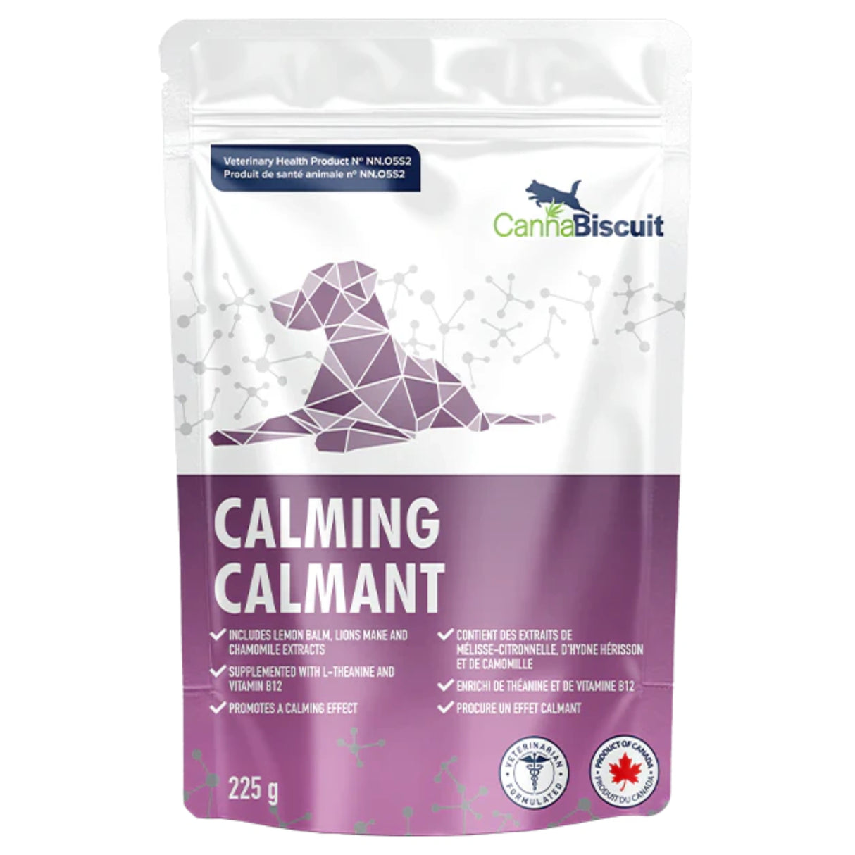 Front view of Cannabiscuit Dog Supplement on a white background