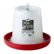 Front view of Little Giant Plastic Hanging Chicken Feeder 11 pounds on a white background