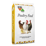 A front view of Hi-Pro Feed Chicken Feeds 22% Turkey, Duck, and Goose Grower Crumbles 20kg on a white background