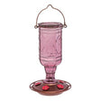 Front view of Classic Brands Hummingbird Feeder jewel glass amethyst on white background