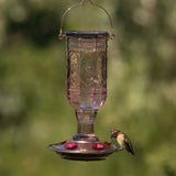Classic Brands Hummingbird Feeder jewel glass amethyst installed outdoors in Kamloops, British Columbia