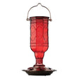 Front view of Classic Brands Hummingbird Feeder red jewel glass on white background