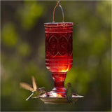 Classic Brands Hummingbird Feeder jewel glass red installed outdoors in Kamloops, British Columbia