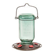 Front view of Classic Brands Mason Jar Glass Hummingbird Feeder on white background