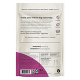 Back view of Crumps' Naturals Lamb Chops Dog Treats showing packaging and label details on a white background