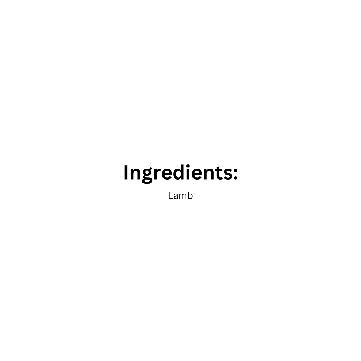 Ingredient in Crumps' Naturals Lamb Chops Dog Treats