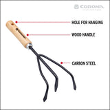 CORONA Classic Wooden Handle Cultivator CT-4030 - Professional Garden Tool