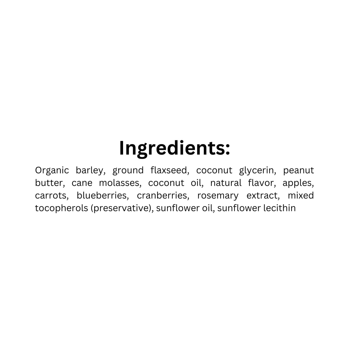 List of all-natural, wheat-free ingredients in Darford Peanut Buttery Soft Baked Dog Treats