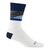 Close-up view of Darn Tough Men's Lillehammer Nordic Boot Lightweight Ski and Snowboard Socks on a white background