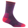 Close-up view of Darn Tough Women's Hiking Socks Micro Crew Midweight on a white background