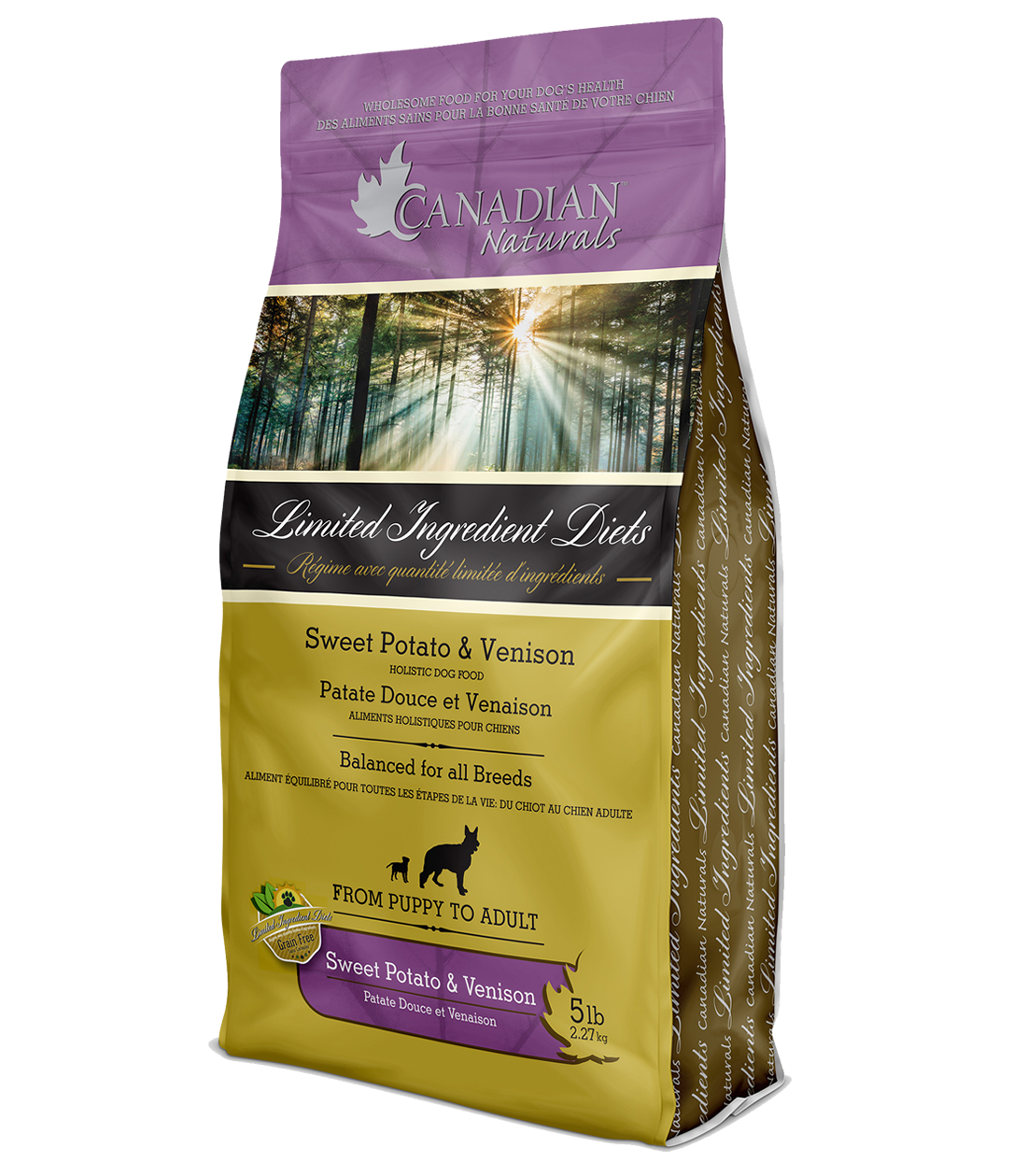 Canadian Naturals - Sweet Potato & Venison Recipe for Dogs - 25lbs